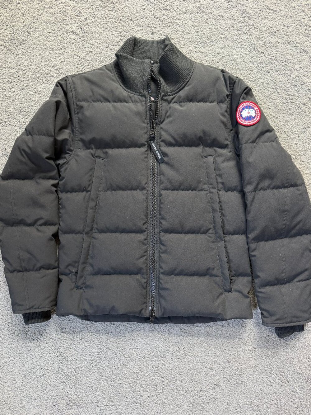 Canada Goose Woolford Down Jacket Bomber Black Size Medium - As New Condition!